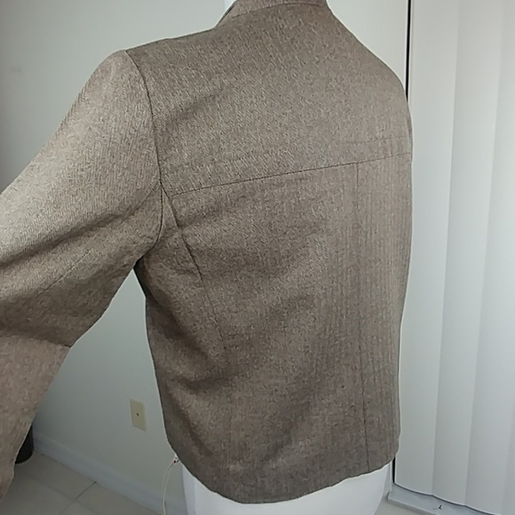 Coldwater Creek: cotton blend cropped moto blazer - Picture 4 of 7